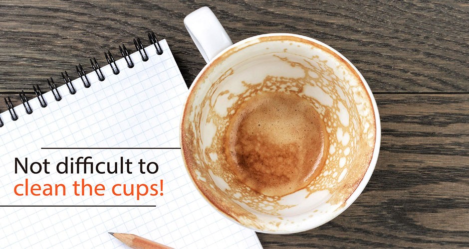 Not difficult to clean the cups!